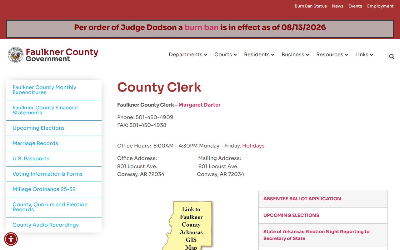 Wooster court records routing distinction for the Faulkner County Clerk